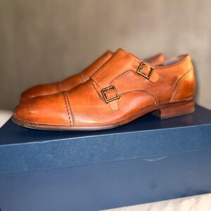Cole Haan British Tan Leather Warner Grand Monk